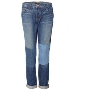 J BRAND JEANS Low Rise JAKE Slim Boyfriend PATCHWORK Denim ANTHEM 25